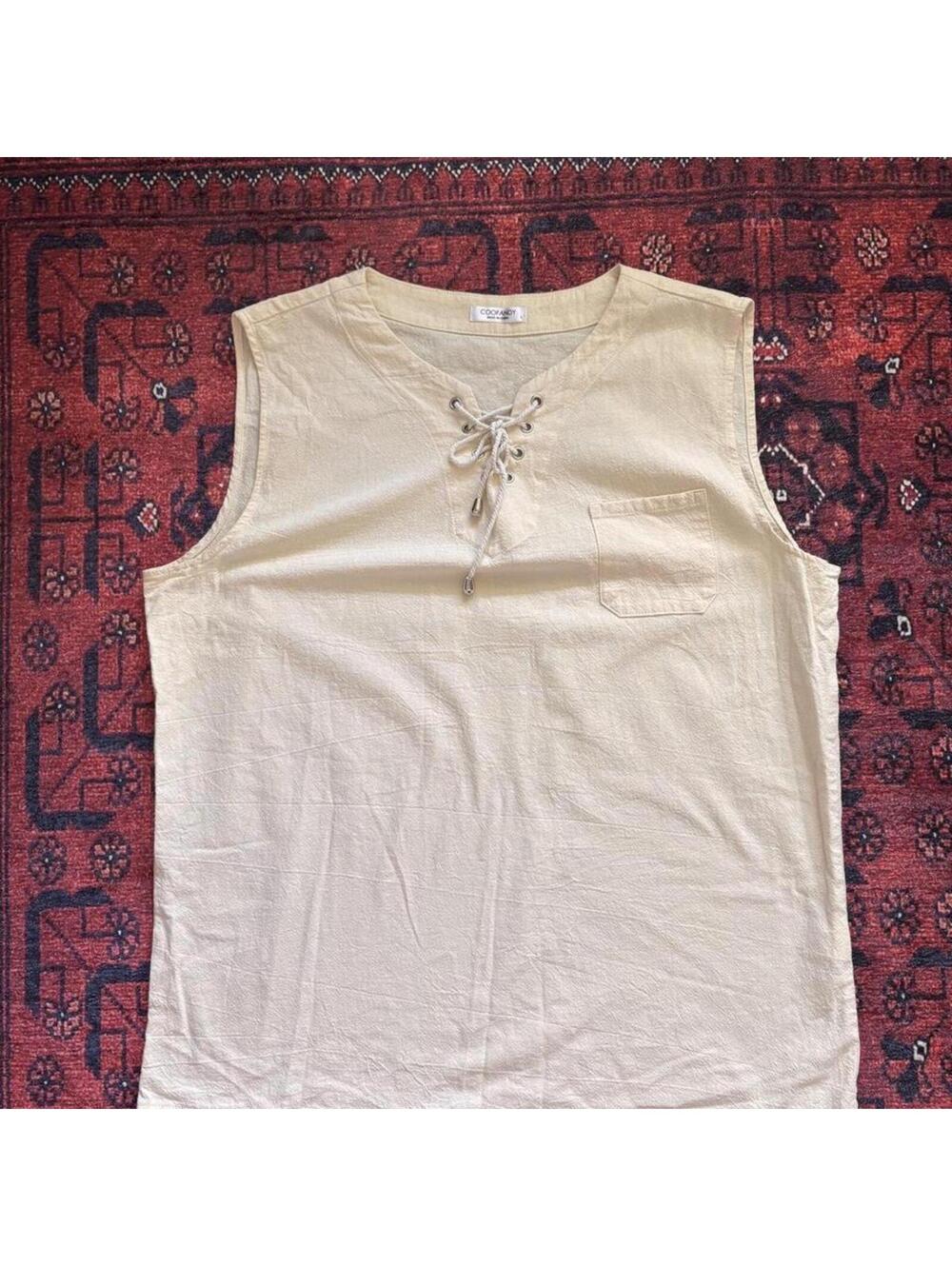 BOHO COOFANDY CREAM COTTON